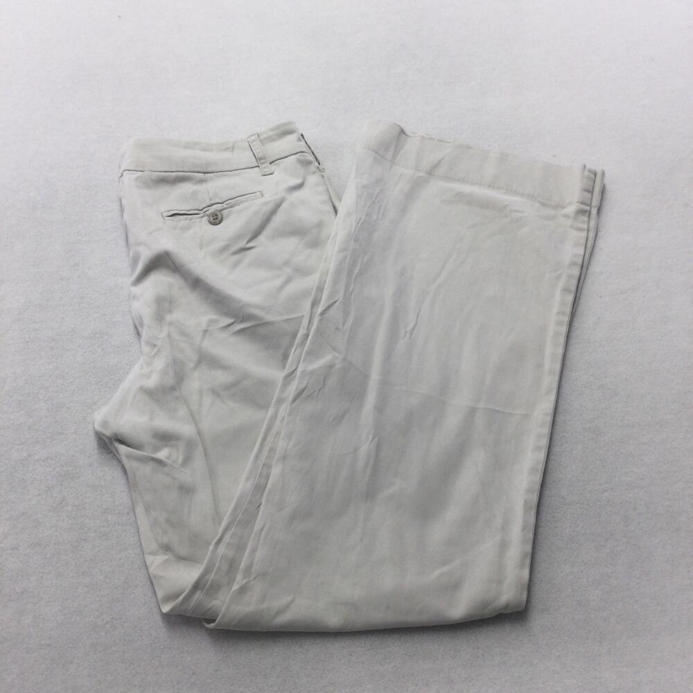 Gap Chino Pants Womens 10 Beige Wide Leg Cotton Twill Casual Khakis Pockets